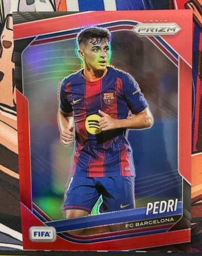 2025-26 Panini Prizm FIFA Soccer #244 Pedri Red Prizm 063/149