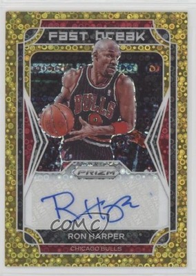 2021-22 Panini Prizm Fast Break Gold Prizm 1/10 Ron Harper #FB-RHP Auto lz7