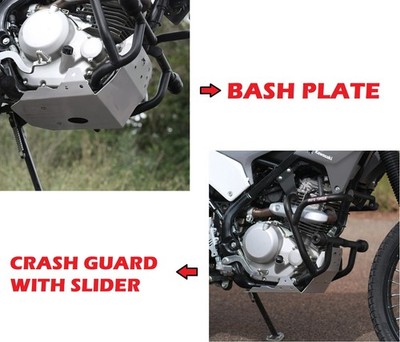 Bash Plate & Crash Guard With Slider Fit for KAWASAKI KLX 230