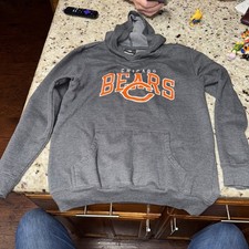 Chicago Bears Hoodie Sweatshirt Gray NFL Football Nike Pullover Youth Large14/16