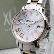 CITIZEN xC H010-T014194 Funk Solar Uhr MOP Zifferblatt 7 Diamanten 27,4 mm