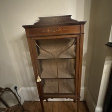 Edwardian Inlaid Mahogany Display Cabinet