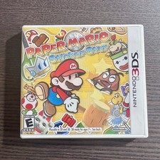 Paper Mario: Sticker Star Nintendo 3DS, 2012 With Case Manual - Tested Works
