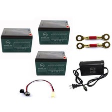 3 set 6-DZM-12 12V 12Ah Battery Kit For ATV Go Kart 4 Wheeler Bicycle E-Bike US