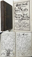 Prayer Book Handwriting Manuscript German Manuscript 1772