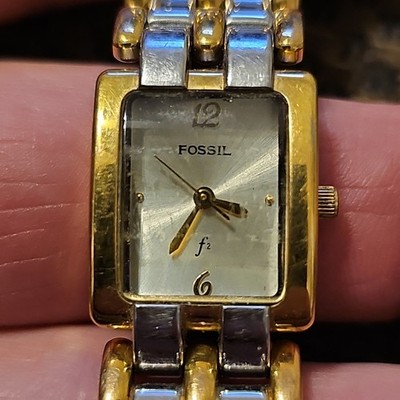 Fossil F2 Watch Women Silver Gold Two Tone ES-8946 110010 