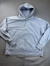 Champion Hoodie Mens Large Blue Cotton Kangaroo Pockets Long Sleeve Pullover