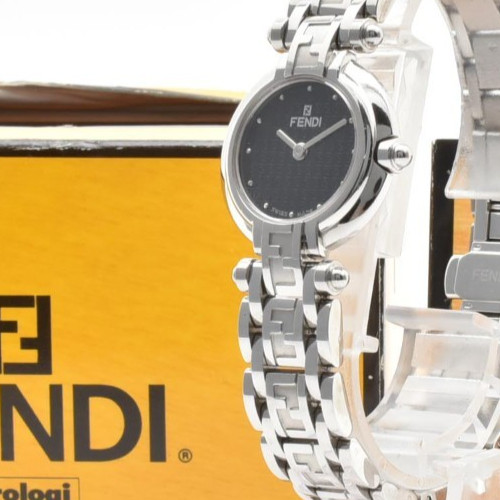 [Near Mint]  FENDI Orologi 750L FF Zucca Black Dial Ladies Watch w/Box Japan