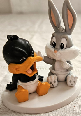 WB Looney PVC Babies Daffy & Bugs Topper Warner Bros Loony Tiny Tunes Baby Fun