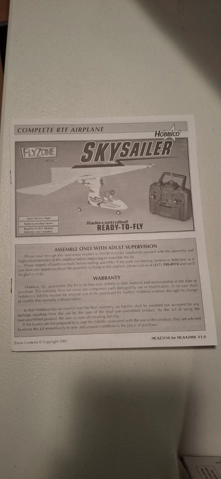 Vintage SKYSAILER R/C Hangglider By Flyzone - Image 3 of 4