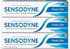 SENSODYNE Fresh Gel for daily sensitive protection Toothpaste 450 g, Pack of 3