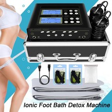 Dual Detox Ionic Foot Bath Spa Cleanse Massage Machine w/ Infrared Belt Home