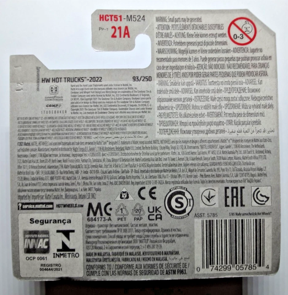 Hot Wheels - '63 Studebaker Champ - Carta Breve - HW Hot Trucks 2022 - HCT51 - Immagine 3 di 3