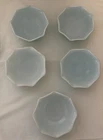 5x Vintage Hazel Atlas Blue Ripple Crinoline Cereal Bowls 1950’s Turquoise MCM