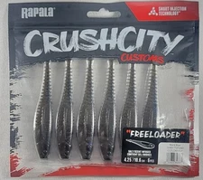 Rapala CrushCity Freeloader - Back Blue Green Pumpkin 4.25" Salt/Scent Infused