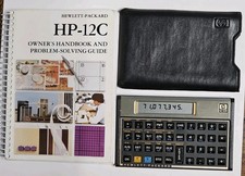 1983 HP-12C Financial Calculator Made in Brazil w Case Handbook Tested Works