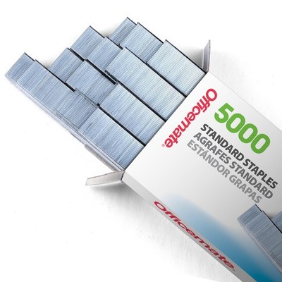 Officemate StandardKlammern, 210 pro Streifen, 20 Blatt Kapazität, 5.000 Stüc...