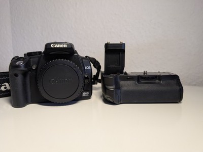 Sehr gut erhaltene und perfekt funktionierende Canon EOS 350d mit Batteriegriff