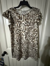 Ces Femme Made in USA Animal Print Dress Large