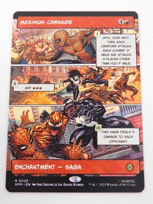 Maximum Carnage Non-Foil Borderless 0225 Spider-Man Magic the Gathering Rare