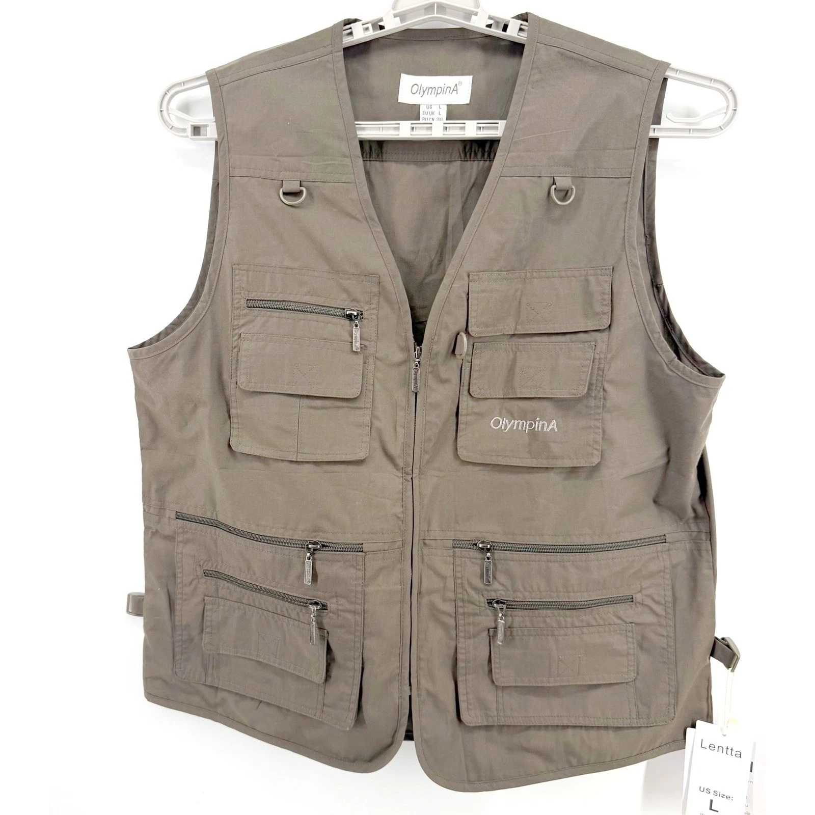 OlympinA Utility Fishing Vest Mens Large Brown NEW Multi Pocket Tactical Cargo
Opens in a new window