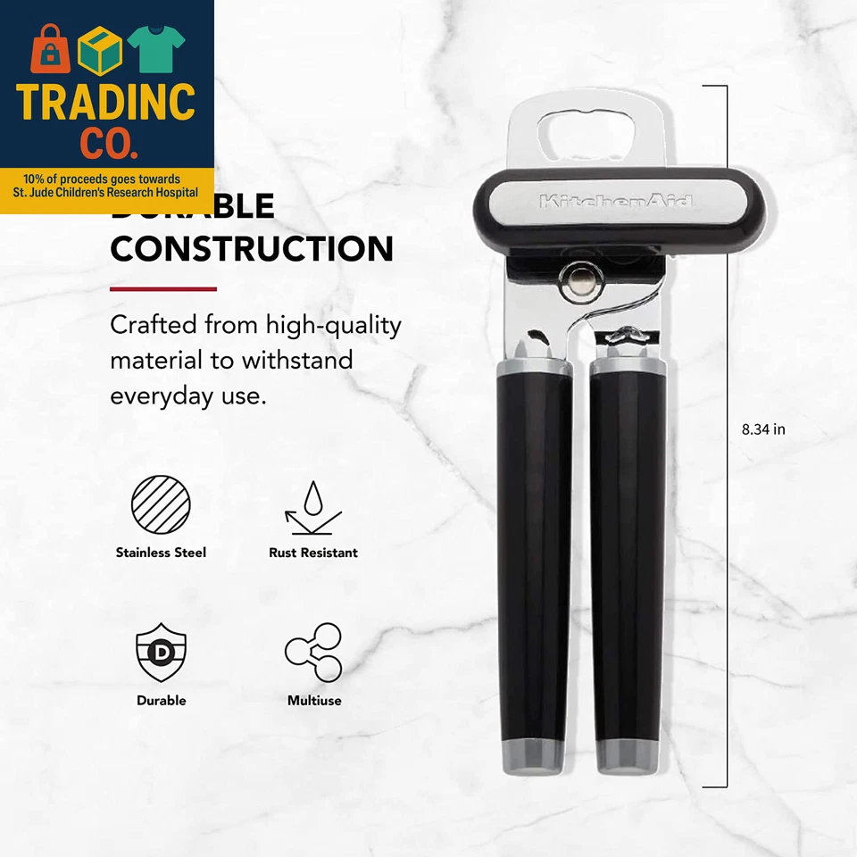 Classic Multifunction Can Opener and Bottle Opener Easy to Use, Razor Sharp Stai - Image 4 of 4