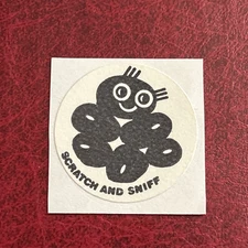 Vintage Matte CTP 1977 77 Scratch And Sniff Sticker. Great Scent!!