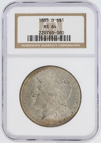 1885-O  Morgan Silver Dollar NGC MS64 S$1 New Orleans Minted No Reserve