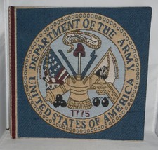 United States US Department of the Army Embroidered Cover Scrapbook Memory Album