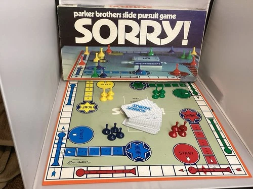 Vintage 1972 Sorry! Board Game Parker Brothers - COMPLETE