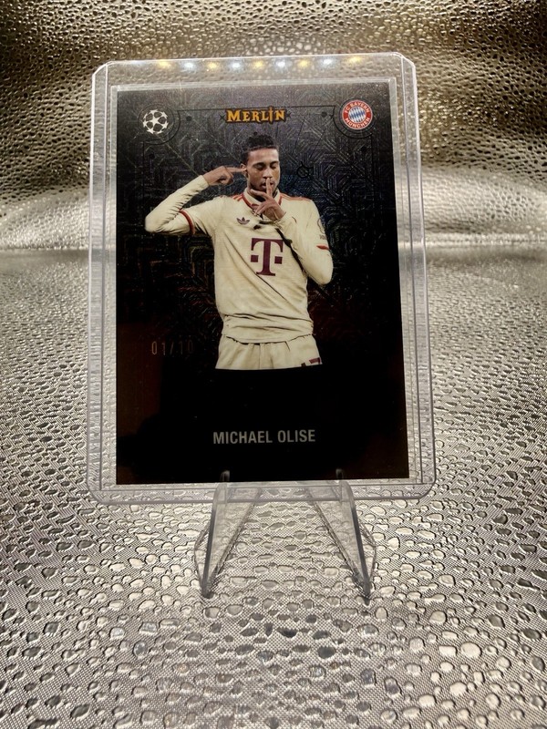 2024-25 Topps Merlin Uefa Mystic Nights Michael Olise Black Mojo 01/10 🔥