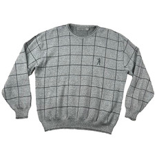 Vintage Shenandoah Sweater Mens XL Golfer Emboridered Check USA 80s 90s Granpda