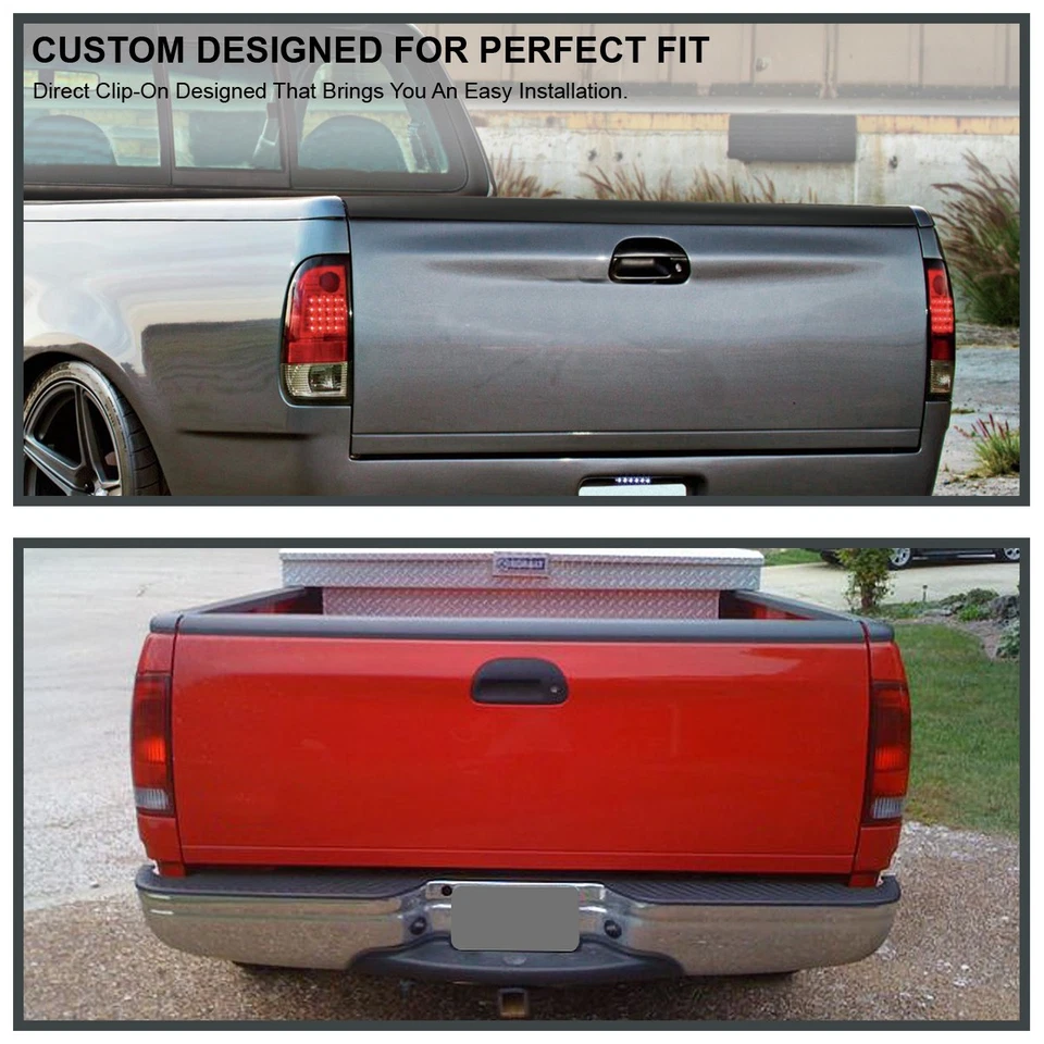 Fit 1997-2004 Ford F150 Trunk Protector Cover Tailgate Upper Molding Cap Spoiler Foto 3 de 4