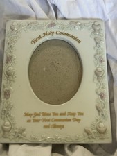 Roman, Inc Porcelain Confirmation Photo Frame With Box, Holds 3.5" X 5" Photo