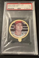 1973 Topps Candy Lids Steve Carlton Philadelphia Phillies HOF PSA 5 EX