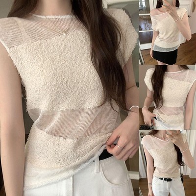 Damen Basic ärmelloses Top aus weichem und bequemem Material gefertigt