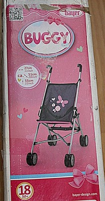 Puppenbuggy blau pink Kinderwagen Puppe