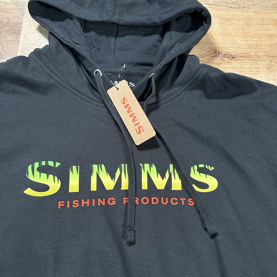 NEW Simms Fishing Neon Logo Men’s Large Hoodie Sweatshirt $70 Fly ...