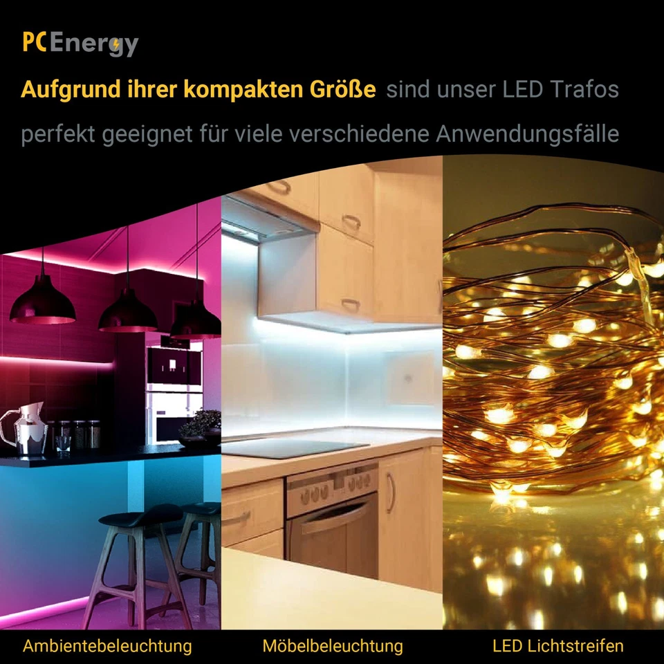 LED Trafo 12V Flach Treiber Netzteil Transformator 15W 20W 30W 50W G4 MR11 MR16 - Bild 2 von 3