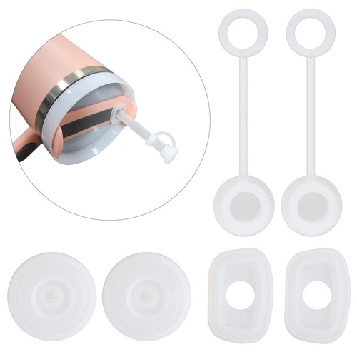 Auslaufsicheres Silikon Zubehör Set Stanley Becher inklusive Strohhalmabdeckungen rund - Bild 1 von 6