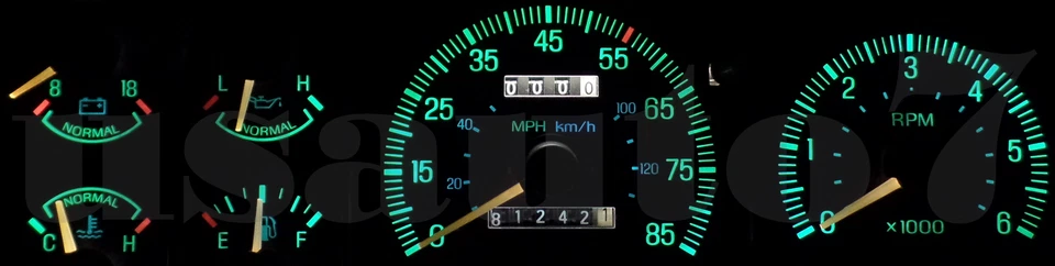 Dash Cluster Gauge WHITE LED LIGHT BULB KIT Fit 87-91 Ford F150 F250 F350 Bronco Foto 4 de 4