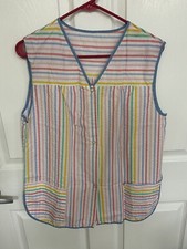 Artistic Creation Women  s M Cobbler Smock Apron Pockets Stripes Vintage NWOT