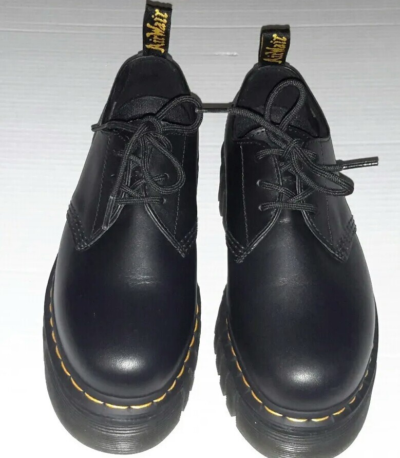 靴 Dr.Martens 1461QUAD DR. MARTENS 1461 QUAD PLATFORM DERBY WOMEN'S SHOES BLACK