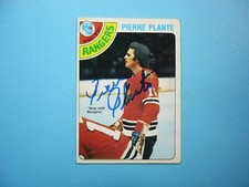 1978/79 O-PEE-CHEE NHL HOCKEY CARD #179 PIERRE PLANTE VG/EX AUTO AUTOGRAPH OPC
