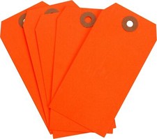Brady 102084 4 wysokość 3/4" x 2 3/8" szerokość, fluorescencyjny czerwony wytrzymały blank ...