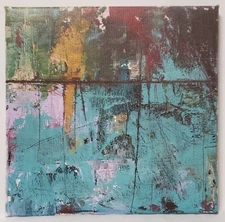 No.526 Abstract Modern Minimal Textured Giclee Art Print On Canvas By K.A.Davis