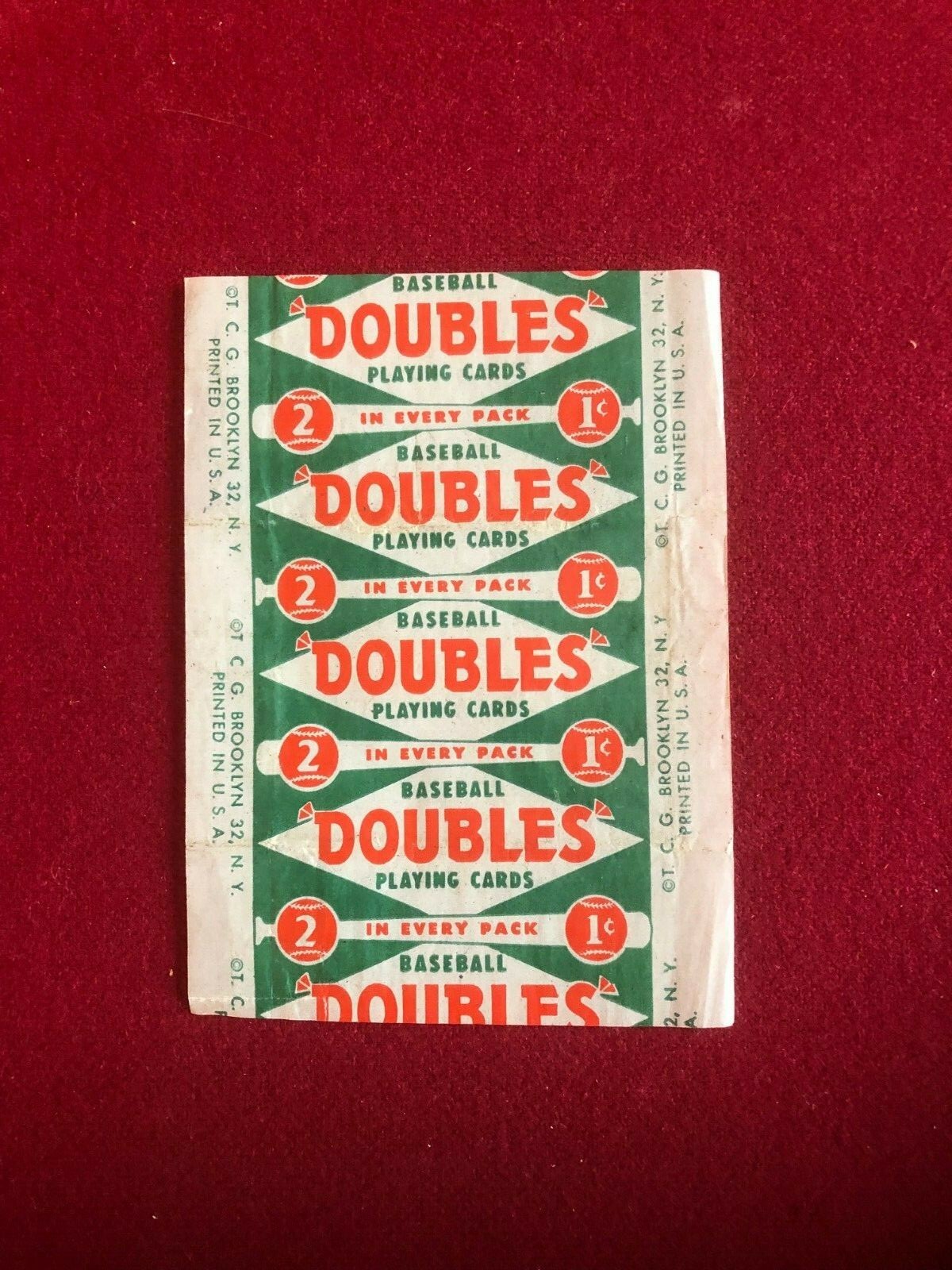 1951, Topps Baseball Card Wrapper (Red Backs) Scarce / Vintage | eBay