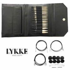 Lykke ::Driftwood Interchangeable Gift Set:: 5" in Black Leather Pouch Brand New