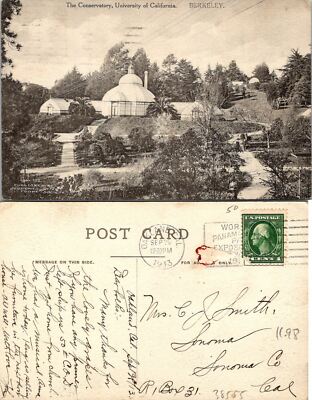 UC Berkeley Conservatory CA Postcard Used (38555)