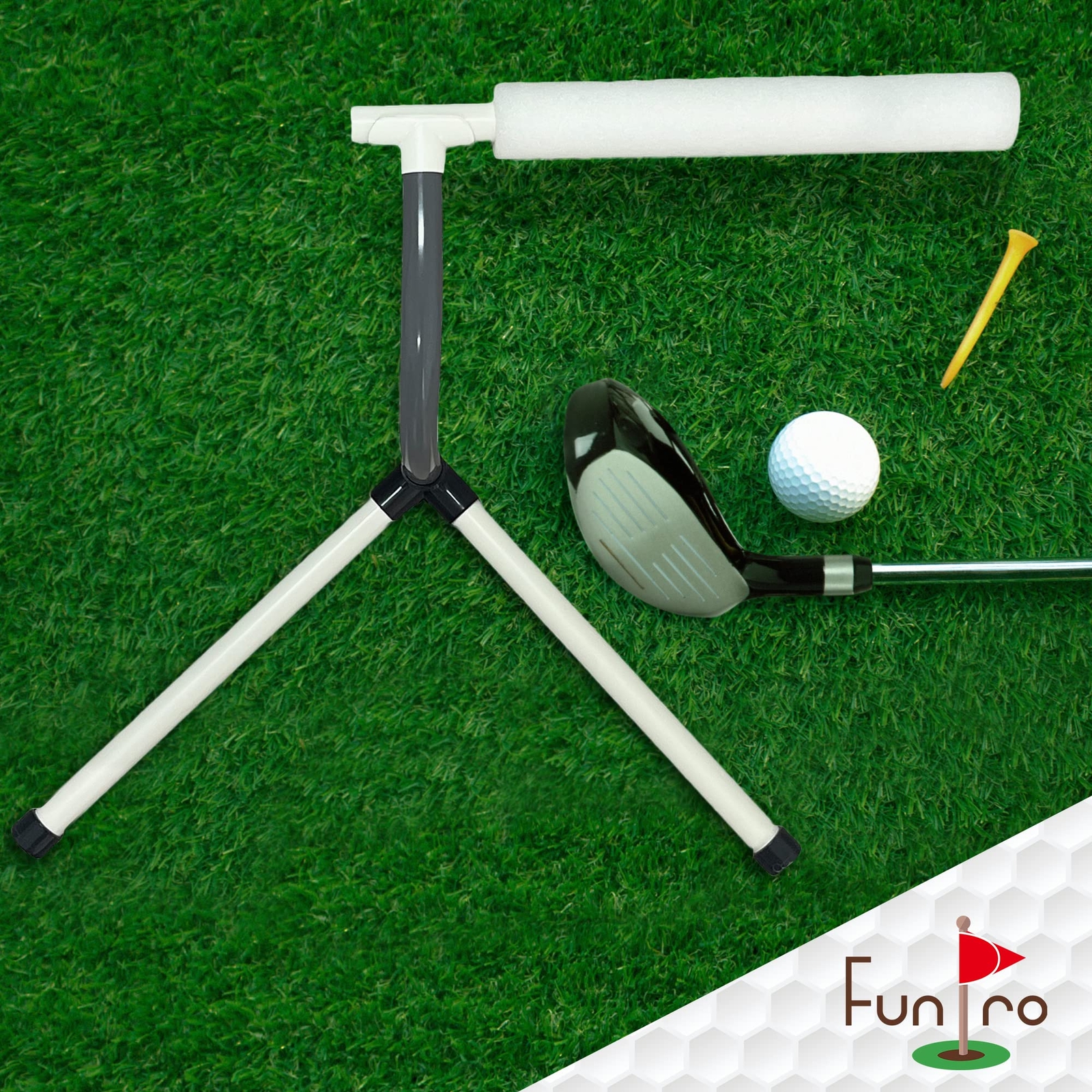 FunPro Golf Slice Corrector Inside Approach Golf Swing Trainer Aid